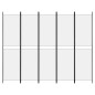 vidaXL Biombo divisor de 5 paneles de tela blanco 250x200 cm