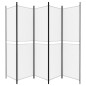 vidaXL Biombo divisor de 5 paneles de tela blanco 250x200 cm