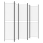 vidaXL Biombo divisor de 5 paneles de tela blanco 250x200 cm