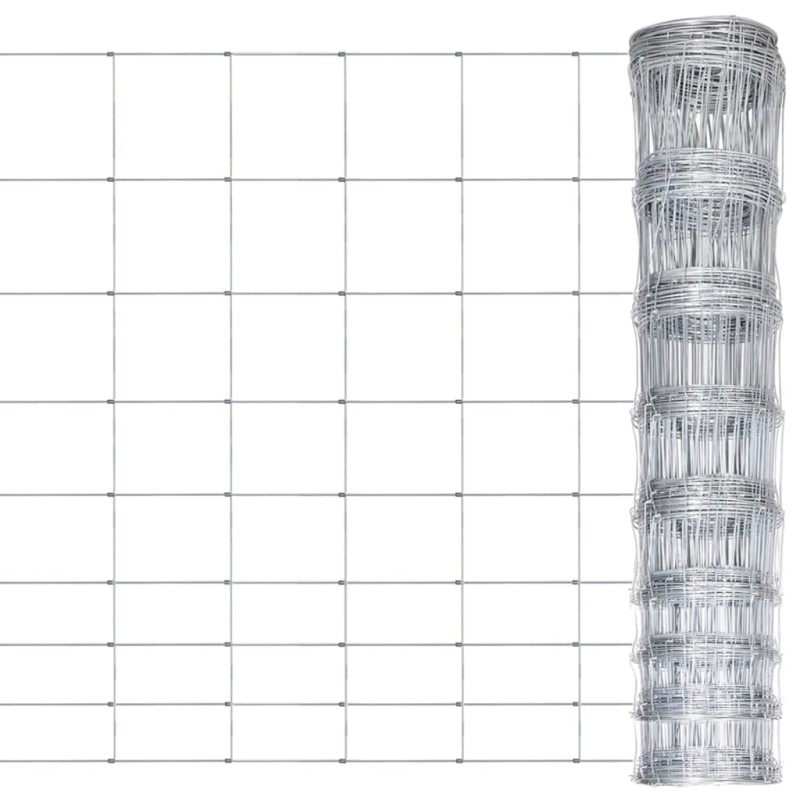 vidaXL Valla de jardín de acero galvanizado plateado 50x1,2 m vidaXL Valla de jardín de acero galvanizado plateado 50x1,2 m