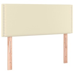 vidaXL Cabecero de cuero sintético color crema 100x5x78/88 cm
