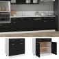 vidaXL Mueble inferior de cocina madera ingeniería negro 80x46x81,5 cm vidaXL Mueble inferior de cocina madera ingeniería negro 80x46x81,5 cm