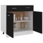 vidaXL Mueble inferior de cocina madera ingeniería negro 80x46x81,5 cm vidaXL Mueble inferior de cocina madera ingeniería negro 80x46x81,5 cm