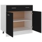 vidaXL Mueble inferior de cocina madera ingeniería negro 80x46x81,5 cm vidaXL Mueble inferior de cocina madera ingeniería negro 80x46x81,5 cm