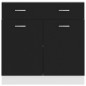 vidaXL Mueble inferior de cocina madera ingeniería negro 80x46x81,5 cm vidaXL Mueble inferior de cocina madera ingeniería negro 80x46x81,5 cm
