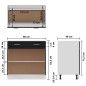 vidaXL Mueble inferior de cocina madera ingeniería negro 80x46x81,5 cm vidaXL Mueble inferior de cocina madera ingeniería negro 80x46x81,5 cm