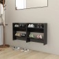 vidaXL Zapateros de pared 2 uds contrachapada negro brillo 60x18x60 cm vidaXL Zapateros de pared 2 uds contrachapada negro brillo 60x18x60 cm