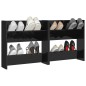 vidaXL Zapateros de pared 2 uds contrachapada negro brillo 60x18x60 cm vidaXL Zapateros de pared 2 uds contrachapada negro brillo 60x18x60 cm