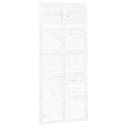 vidaXL Puerta de granero madera maciza pino blanca 90x1,8x214 cm