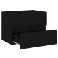 vidaXL Armario para lavabo madera contrachapada negro 60x38,5x45 cm