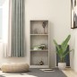 vidaXL Estantería de 3 niveles contrachapada gris hormigón 40x24x108cm vidaXL Estantería de 3 niveles contrachapada gris hormigón 40x24x108cm