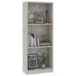 vidaXL Estantería de 3 niveles contrachapada gris hormigón 40x24x108cm vidaXL Estantería de 3 niveles contrachapada gris hormigón 40x24x108cm