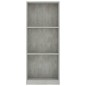 vidaXL Estantería de 3 niveles contrachapada gris hormigón 40x24x108cm vidaXL Estantería de 3 niveles contrachapada gris hormigón 40x24x108cm