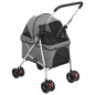 vidaXL Cochecito para perros plegable tela oxford gris 76x50x100 cm vidaXL Cochecito para perros plegable tela oxford gris 76x50x100 cm