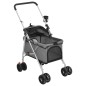 vidaXL Cochecito para perros plegable tela oxford gris 76x50x100 cm vidaXL Cochecito para perros plegable tela oxford gris 76x50x100 cm