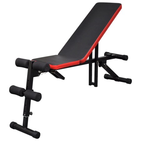 vidaXL Banco de abdominales ajustable multi-posición 