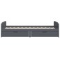 vidaXL Estructura cama con cajones madera maciza de pino gris 90x200cm vidaXL Estructura cama con cajones madera maciza de pino gris 90x200cm