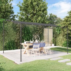 vidaXL Toldo acero y tela gris antracita 4x3 m 180 g/m²