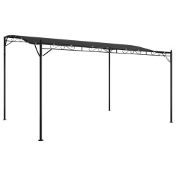 vidaXL Toldo acero y tela gris antracita 4x3 m 180 g/m²