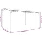 vidaXL Toldo acero y tela gris antracita 4x3 m 180 g/m²