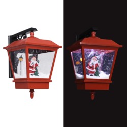 vidaXL Lámpara de pared de Navidad LED y Papa Noel rojo 40x27x45 cm