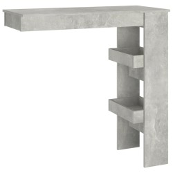 vidaXL Mesa de bar de pared madera contrachapada gris 102x45x103,5cm