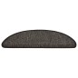 vidaXL Alfombra autoadhesiva escalera sisal 15 uds antracita 56x17x3cm