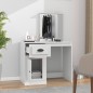 vidaXL Tocador con espejo madera contrachapada blanco 90x50x132,5 cm