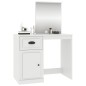 vidaXL Tocador con espejo madera contrachapada blanco 90x50x132,5 cm