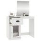 vidaXL Tocador con espejo madera contrachapada blanco 90x50x132,5 cm