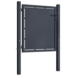 vidaXL Puerta de jardín de acero gris antracita 100x100 cm