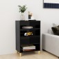 vidaXL Aparador de madera contrachapada negro brillante 57x35x90 cm vidaXL Aparador de madera contrachapada negro brillante 57x35x90 cm