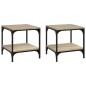 vidaXL Mesas auxiliares 2 uds contrachapada roble Sonoma 40x40x40 cm vidaXL Mesas auxiliares 2 uds contrachapada roble Sonoma 40x40x40 cm