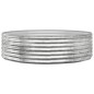 vidaXL Jardinera arriate acero recubrimiento polvo plata 140x140x36 cm vidaXL Jardinera arriate acero recubrimiento polvo plata 140x140x36 cm