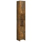 vidaXL Armario baño madera contrachapada roble ahumado 30x30x183,5cm vidaXL Armario baño madera contrachapada roble ahumado 30x30x183,5cm
