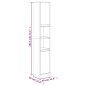 vidaXL Armario baño madera contrachapada roble ahumado 30x30x183,5cm vidaXL Armario baño madera contrachapada roble ahumado 30x30x183,5cm