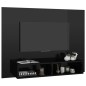vidaXL Mueble TV de pared contrachapado negro brillante 120x23,5x90 cm