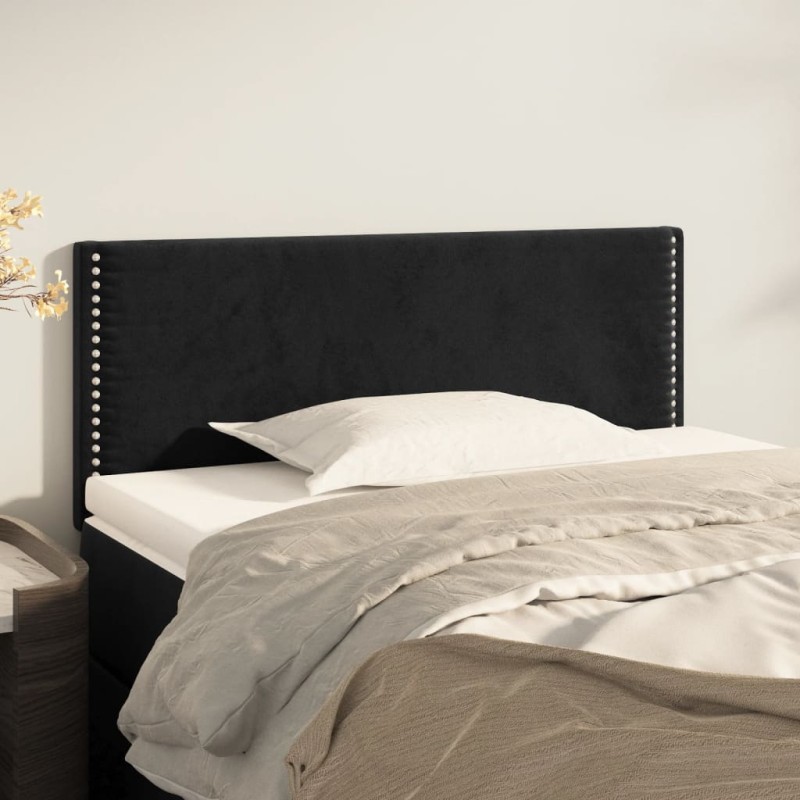 vidaXL Cabecero de terciopelo negro 90x5x78/88 cm vidaXL Cabecero de terciopelo negro 90x5x78/88 cm