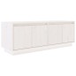 vidaXL Mueble de TV de madera maciza de pino blanco 110x34x40 cm