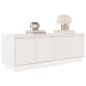 vidaXL Mueble de TV de madera maciza de pino blanco 110x34x40 cm