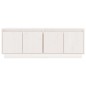 vidaXL Mueble de TV de madera maciza de pino blanco 110x34x40 cm