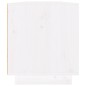 vidaXL Mueble de TV de madera maciza de pino blanco 110x34x40 cm
