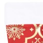 vidaXL Falda del árbol de Navidad de lujo con calcetín tela roja 122cm vidaXL Falda del árbol de Navidad de lujo con calcetín tela roja 122cm