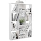 vidaXL Divisor/estantería aglomerado blanco brillante 100x24x140 cm vidaXL Divisor/estantería aglomerado blanco brillante 100x24x140 cm