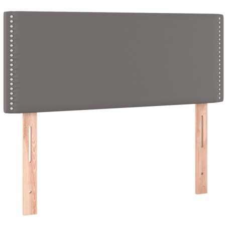 vidaXL Cabecero de cuero sintético gris 100x5x78/88 cm