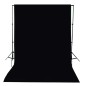 vidaXL Telón de fondo para fotografía algodón negro 300x300 cm  