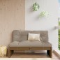 vidaXL Sofá central madera maciza de pino marrón miel 120x80 cm vidaXL Sofá central madera maciza de pino marrón miel 120x80 cm
