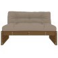 vidaXL Sofá central madera maciza de pino marrón miel 120x80 cm vidaXL Sofá central madera maciza de pino marrón miel 120x80 cm