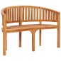 vidaXL Banco con forma de banana madera maciza de teca 120 cm vidaXL Banco con forma de banana madera maciza de teca 120 cm