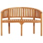 vidaXL Banco con forma de banana madera maciza de teca 120 cm vidaXL Banco con forma de banana madera maciza de teca 120 cm